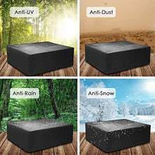 Fodere per mobili da esterno 180x120x74cm, fodere per mobili da giardino impermeabili, copertura per tavolo rettangolare per patio, antipioggia per pioggia e neve, antivento, per set di mobili pe