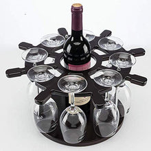1yess Modern Retro Style Style Shaped Wooden Wooded Scaffale per Vino Grande capacità Calice Vino Scaffale 38 x 38 x 38 x 20 cm 8bayfa