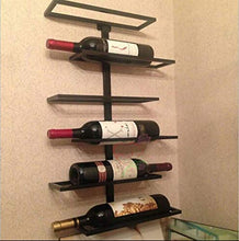 SHJICH Parete in Ferro Appeso alla Parete portabottiglie per Vino e Molte Bottiglie di portabottiglie per Vino Rosso Formato: 35 * 10 * 65cm