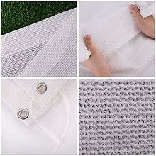 Rete ombreggiante Bianca con Corda E Occhielli, Panno Ombreggiante Serra per Piante da Fiore/Patio (80% Ombra Schermo Solare) (Size : 6x8m)