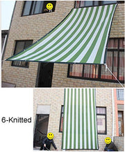 Telo Ombreggiante, 90% Tessuto for Tende da Sole in Tela reticolare Farbic con passacavi - for Piante da Giardino, Serra, fienile - Strisce Bianche Verdi (Size : 2m x 3m)