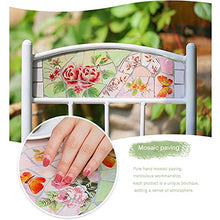 HZWZ Tavolo Laterale All'aperto, Tavolo da Patio A Mosaico, Piccolo Tavolo Finale All'aperto per Patio Giardino Balcone A Bordo Piscina con 2 Sedie (Ross),A