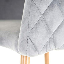 Coppia sgabelli HWC-D72 Metallo Velluto Grigio