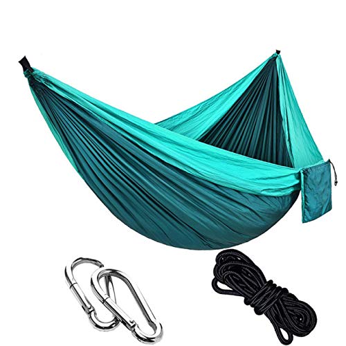 Amaca Amaca Da Campeggio Per Esterni 270 * 140 Cm - Amaca Leggera Con Paracadute In Nylon Portatile Amaca Singola Con Corde E Moschettoni