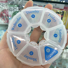 HEALLILY Organizzatore Settimanale di Pillole - Astuccio per Pillole Rotondo Portatile da 2 Pezzi Scatola per Pillole Senza Bpa per Il Lavoro in Farmacia
