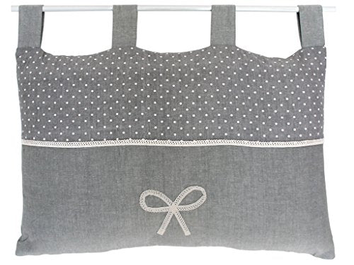 Soleil d'ocre 900681 Emilie Testa di Illuminato Ricamato Rimovibile Cotone Grigio 45x70 cm