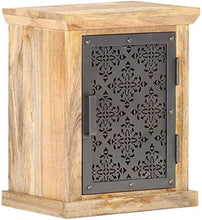 Comodino con Il Portello Laterale Comodino Tavolino Telefono del Basamento for Il Soggiorno Camera da Letto 40x30x50 cm Solid Mango Legno Hyococ