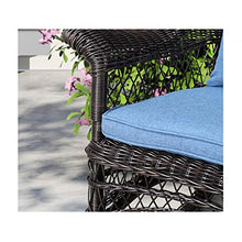 XinQing-Sedia a Dondolo Sedia da Dondolo di Vimini Sedia anziana Sedia da Buon Piano Balcone Giardino Sedia da Giardino, con Cuscino e Cuscino, Telaio in Lega di Alluminio 85x48cm