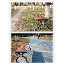 Outdoor furniture Panchina da Parco per impieghi gravosi Panca da Giardino per Cortile, Panca per Il Tempo Libero all'aperto Resistente alle intemperie, Telaio in Alluminio pressofuso antiruggine