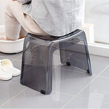 Niduo Bear Sgabello da Bagno per la casa Sgabello da Bagno per Anziani, Antiscivolo Panco Piccolo Stackabkle Soggiorno Scarpa Sgabello Che Cambia Sgabello Spessore PCTG,Grigio