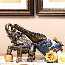 Creativo Wine Rack Desktop Wine Rack, European Elephant Resin Wine Rack, Luxury Wine Bottle Display Rack, Utilizzato in soggiorno, bar e cucina, Bronzo