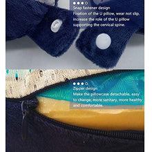 LBLQWE Cuscino a Forma di U in Gel, Cuscino a Forma di U in Memory Foam a Rimbalzo Lento, alleviare Il Dolore al Collo e al Collo, Cuscino al Collo per Viaggi in Aereo