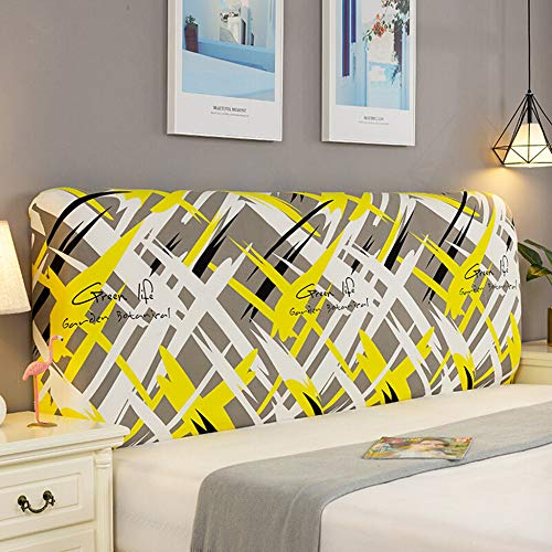 Copri Testata Letto Matrimoniale, Copertura/Copertina Elastica Fodera Elastica Protezione Peluche Testata, Addensare Elastico All-inclusive Coperchio Soft Cover Lavabile,G-140cm-160cm