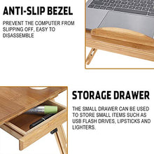 Tavoli da picnic Tavolo pieghevole, natura Bamboo Tavolo per computer portatile Semplice Computer Scrivania con ventilatore per letto Divano Pieghevole Regolabile Scrivania per laptop regolabile sul l