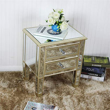 XJL Comodino Moderno Mobili Specchio Comodino Comodino Champagne-Color Comodino Cabinet Comodino con Cabina di Comodino di Divano Cabine
