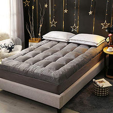 Futon - Materassino pieghevole in tinta unita Tatami, per letto singolo, matrimoniale, tiene al caldo in inverno, morbido tappetino per dormitorio, per studenti, singolo, matrimoniale, grigio, king