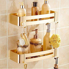 AINIYF Bagno Bagno Doccia Mensola Organizzatore a parete ad angolo carrello Fence Hollow Drain alluminio dello spazio Hook Nail-Free foratura Colla Installazione 2 Modelli 1/2/3 strati (Dimensioni: Qu