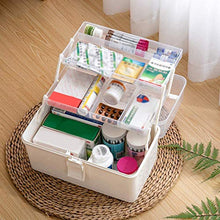 Scatola di immagazzinaggio multifunzionale portatile della medicina di 3 strati bianco
