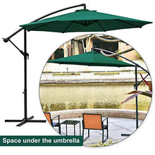 Ombrellone da Giardino, Ombrelloni da Terrazzo, Ombrellone Giardino Parasole 3m, Tende e Tettucci Parasole da Balcone e 8 Nervature Pesanti per Spiaggia, Giardino, Balcone (verde)