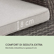 blumfeldt Comfort Siesta - Poltrona da Giardino, Schienale Regolabile, Rivestimento in Poliestere, Imbottitura con Spessore 8 cm, Pieghevole, Salvaspazio, Grigio Scuro