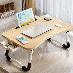 jiaju Tavoli da Picnic Tavolo Pieghevole, Supporto per Laptop Pieghevole Supporto da Tavolo Studio Scrivania in Legno Pieghevole da Tavolo Pieghevole Scrivania per Letto Tea tè Tavolo da Portata