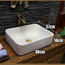 JPOYT-O Lavatoio Camera da Bagno in Ceramica, Piazza Retro lavabo Art Bacino Moderno del contatore del Bacino