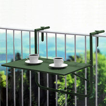 Ambiance Tavolo da balcone, 60 x 40 cm, colore verde, piano del tavolo pieghevole e regolabile in 4 posizioni, altezza regolabile in 4 posizioni