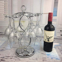 GDS Ferro Wine Rack, Acciaio Inossidabile Hanging Inverted Cup cremagliera, Bagagli Cup con 6 Ganci, Bottiglia Robusto Telaio di Montaggio Adatto per la Cucina USA
