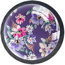 Fiore abbozzato Pomelli per Porta Set di 4 Pomelli per Mobili Manopole per Cassetti Cucina Armadio Vetro
