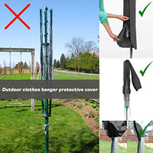 Rotary Airer Lavaggio Linee Di Copertura, Coperture Ombrellone Con Asta Di Contrazione, Impermeabile, Antivento, Anti-UV, Resistente Rip Prova Tessuto Oxford Grande Copertura Ombrello Da Giardino