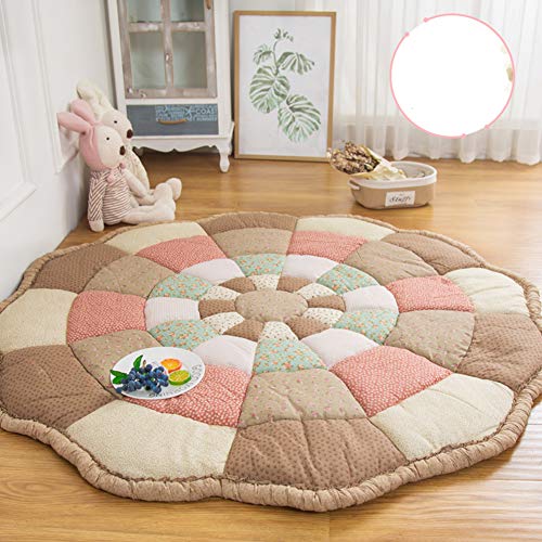 Nileco Addensare Tatami Stuoie Materasso, Tappetino Tonda Pieghevole Rughe Bambino Tappeto Gioco Morbido Tappeto Rotondo Materasso Trapuntato Variopinto Materasso Pa-b Tappeto