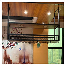 CCFENG Ferro Vino Rack, Industriale Vino Rack Stile, armadietto del Vino, Appeso a Parete, Bar Vino Rack bancone, Appeso cremagliera Ristorante Bar Bicchiere di Vino, casa Appeso (Size : 80 * 30cm)