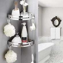 CFJDX Mensole angolari per Bagno, Porta Doccia e Organizer per Doccia Gemma per Doccia, Cestino per Doccia per Bagno, portaoggetti Doccia angolare in Acciaio Inox 304, portaoggetti Doccia con ganc