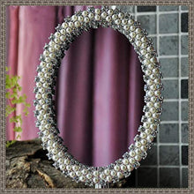LYMUP Specchio di Trucco Europea Desktop Mirror Retro Barocco HD Specchio da Toilette Portatile Sveglio, Specchio da Trucco Principessa Specchio Ingrandire