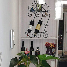 Cremagliera Del Vino Semplice e Creativa Arte in Ferro Bar in Stile Retrò Decorazione Semplice e Creativa Cafe Appeso a Parete Vino Cremagliera Del Vino Semplice e Creativa, PZW, B