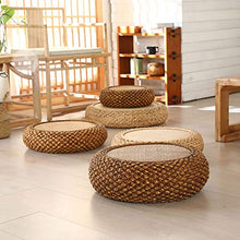LTINN Cuscino per Sedile Piatto Imbottito, Traspirante e Ecologico, Cuscino in Tatami Intrecciato a Mano Ideale per Zen, Pratica Yoga o Meditazione del Buddha