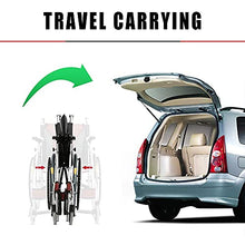 Sedia A Rotelle da Trasporto con Telaio in Acciaio Leggero, Forniture Mediche, Sedia Pieghevole Portatile, Grandi Ruote Posteriori da 20 Pollici, Sedile Largo 17 Pollici A
