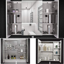 BGJZ - Armadietto da bagno con doppia anta a specchio, per camera da letto, cucina, in acciaio inox