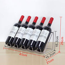 YQJ - Portabottiglie da tavolo in metallo, per bar, cucina e ristorante, completamente montato, per 5 bottiglie