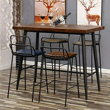 YS Sedia Sgabello da Bar Sedile Bar, Ferro Arte Tempo Libero Nordic Creativo Schienale Alto Sala da Pranzo Casa Pu Cuscino Poggiapiedi per Barpub Sweet Shop,# 2