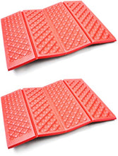 AceCamp, leggero cuscino isolante, impermeabile, dimensioni: 40 x 30 x 1 cm, Rot, 4er (Familien Pack)