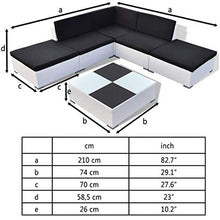 vidaXL Divano da Giardino Set 15 pz in Polirattan Bianco Sofa con Cuscini