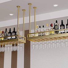 LJXX Portabottiglie Moderno da Bar, Portabottiglie da Vino Sospeso, Portabicchieri da Vino a Soffitto, Vetrina in Vetro in Ferro Battuto, Che può Ospitare più Bottiglie di Vino E Bicchieri da Vino