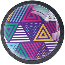 Triangoli colorati con motivo a strisce Pomelli per Porta Set di 4 Pomelli per Mobili Manopole per Cassetti Cucina Armadio Vetro