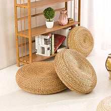 SNAWEN Cuscino da Meditazione in Tessuto Intrecciato Cuscino per Ispessimento del Sedile Cuscino per futon Tatami Yoga Giapponese Cuscino per Tappetino da tè per casa da tè-Un_40x40cm