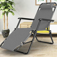 DLILI Sedie Esterno, Poltrona Relax, Sedia Portatile Regolabile Senza Peso, comosedia Spiaggia, Sedia Ufficio Grigia
