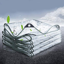 NIANXINN Telone Impermeabile in PVC Trasparente con Occhielli,Telone in Plastica Antipioggia Trasparente da 0,35mm,per Gazebo Esterno in Serra Telo di Copertura Protettivo,400g / M2 (2.4x5m/8x16.4ft)