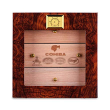 20 Sigari Raffreddamento Humidor Tre Piani Dello Spazio Legno Di Cedro Cigar Idratante Governo Esterno Igrometro Cottura Processo Cabinet Trasparente ( Color : Red , Size : 24*26*24cm )