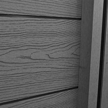 cangzhoushopping Pannello di Recinzione in WPC 105x(105-185) cm Inclinato Grigio Articoli di ferramenta Barriere e recinzioni Pannelli per recinzioni