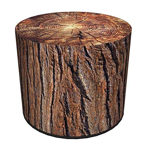 Bertoni Pouf da giardino per sedersi a sbuffo Pouf rotondo ottomano mobili da giardino (ACACIA)